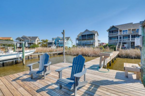 Private Hot Tub and Dock North Topsail Beach Home